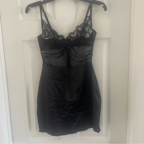 New! Victorias Secret Shimmer Heart Embroidery Strappy Satin Slip 20006 - Picture 6 of 10